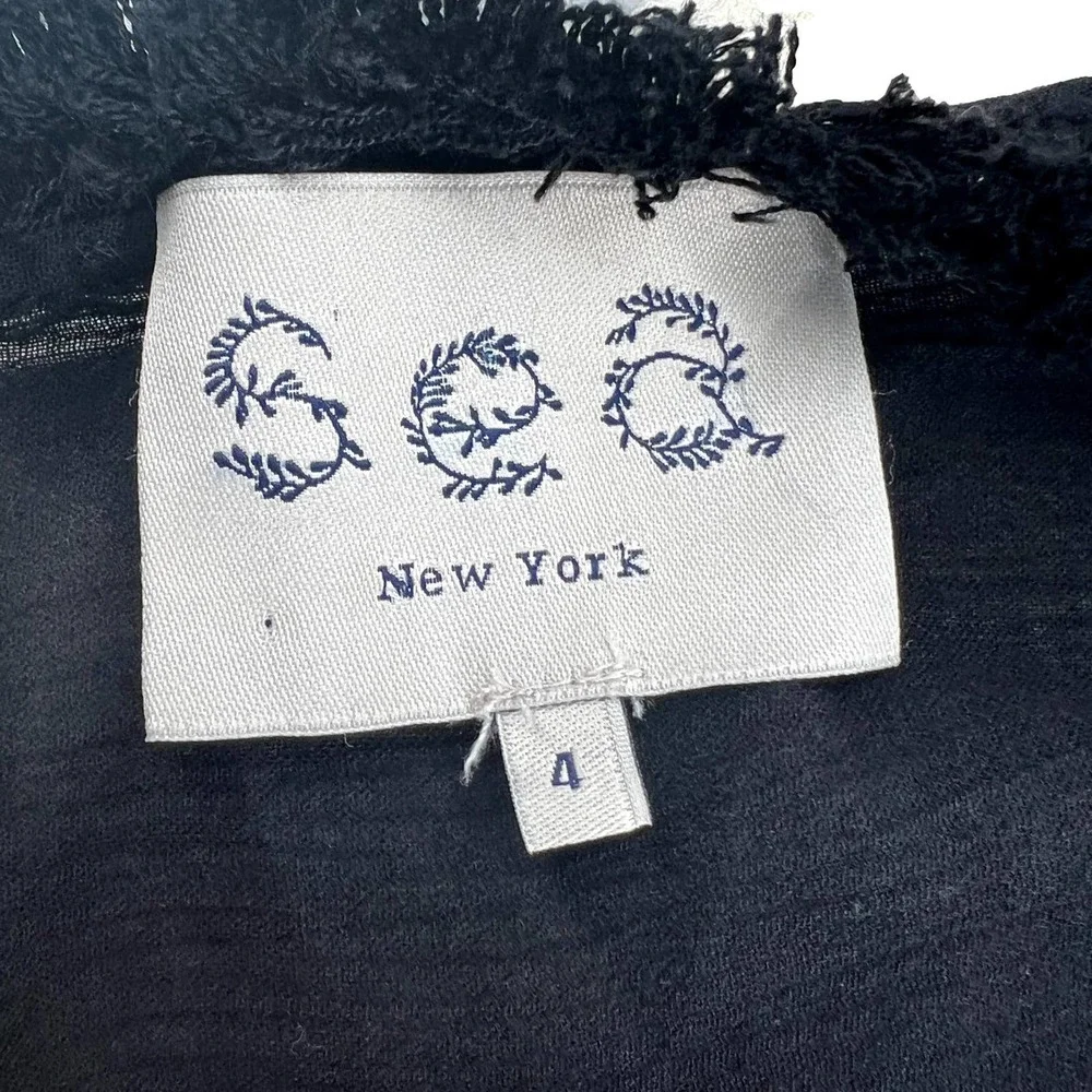 Sea New York Black Lace Crepe Drop Waist Tunic Dress EUC - Picture 3 of 12